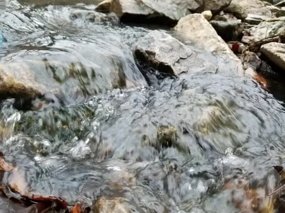 Close up of steam with large rocks located in Neapolis, Ohio