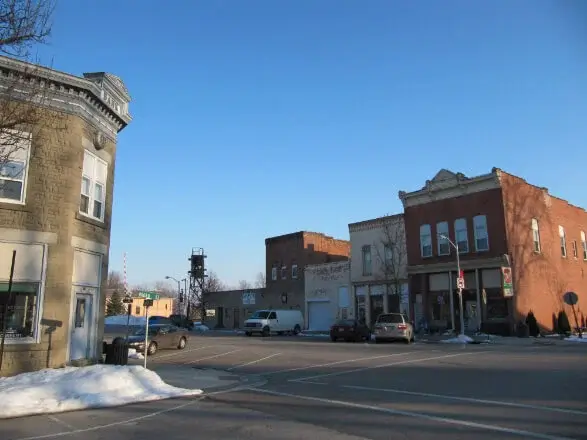Old brick buildings located in Tontogany, Ohio
