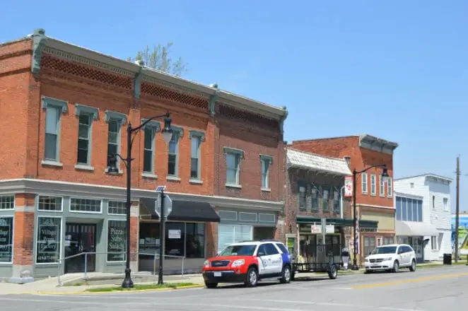 Old brick buildings located in Whitehouse, Ohio