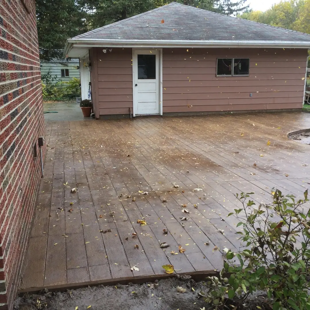 stamped concrete patio
