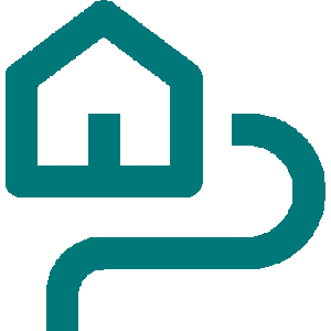 Concrete driveway teal logo