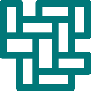 Concrete decorative teal logo